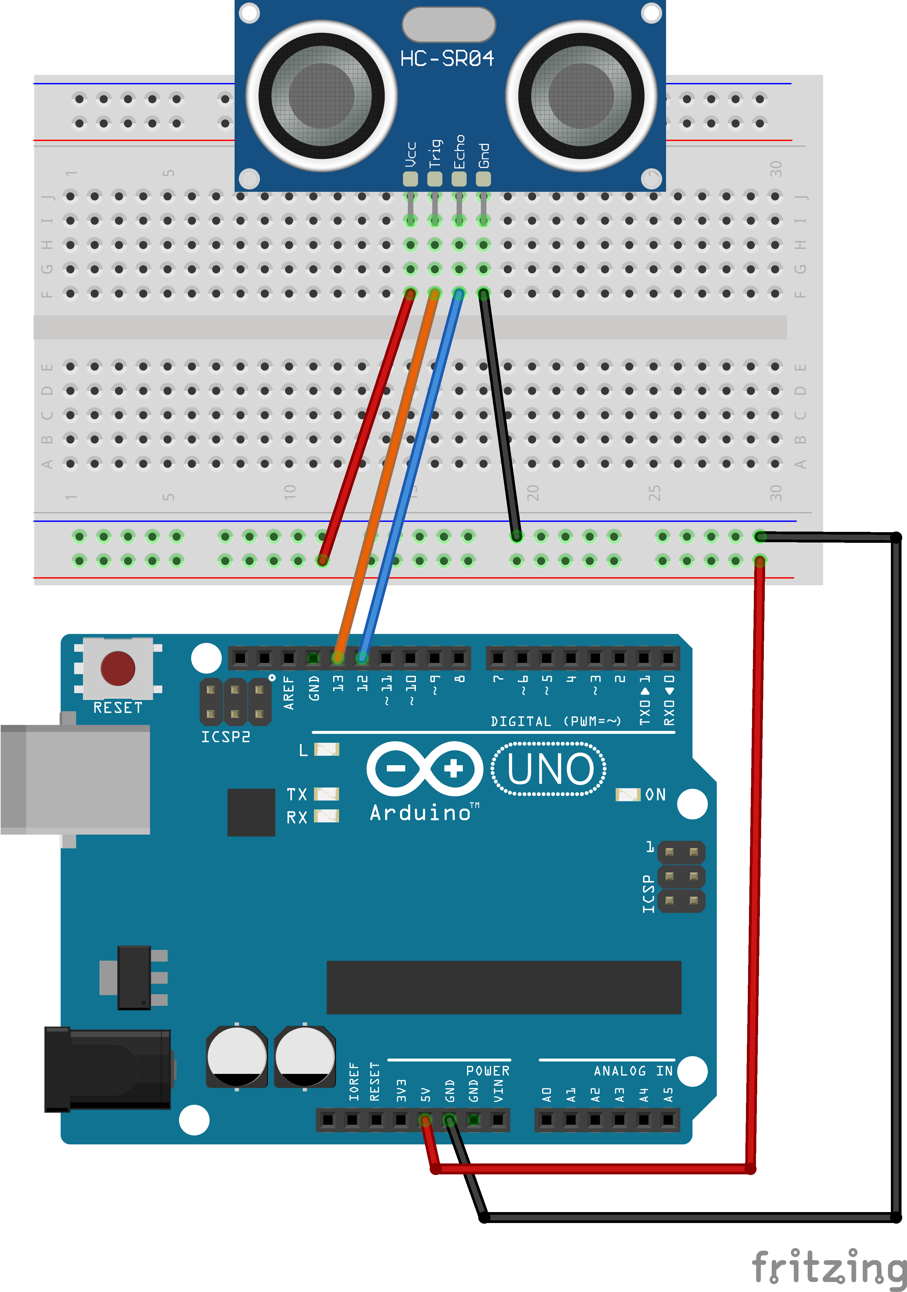Schaltplan Ultraschallsensor